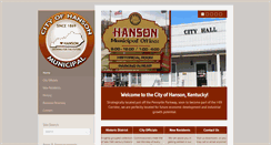 Desktop Screenshot of cityofhanson.com