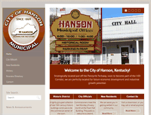 Tablet Screenshot of cityofhanson.com